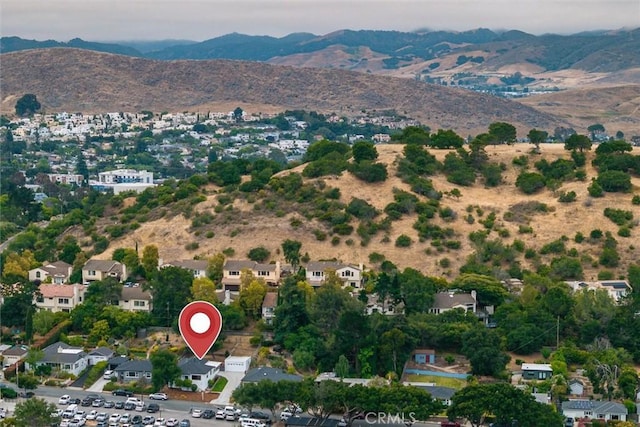2141 Sierra Way, San Luis Obispo, CA 93401 - aerial view of property and surrounding area featuring a mountain backdrop
