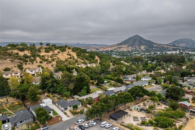 2141 Sierra Way, San Luis Obispo, CA 93401 - aerial view of property and surrounding area with a mountainous background and nearby suburban area