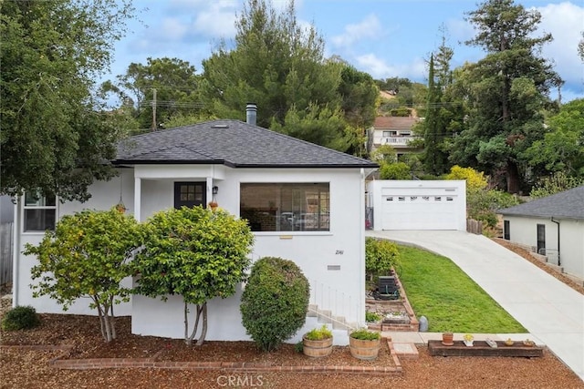 2141 Sierra Way, San Luis Obispo, CA 93401 - view of front of property featuring driveway, stucco siding, and a shingled roof