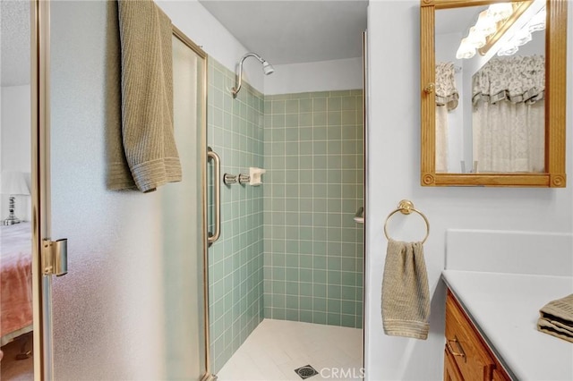 18944 Prairie St, Northridge, CA 91324 - bathroom featuring vanity and a stall shower