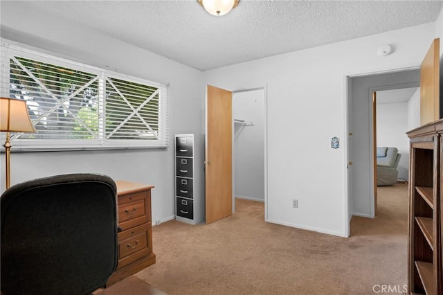18944 Prairie St, Northridge, CA 91324 - office with light carpet and a textured ceiling