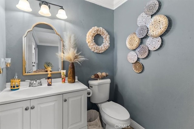 17635 Verde St, Hesperia, CA 92345 - bathroom with crown molding and vanity