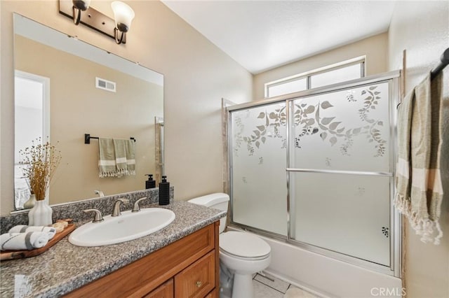 23441 Via Ronda, Mission Viejo, CA 92691 - full bathroom with vanity, combined bath / shower with glass door, and tile patterned flooring