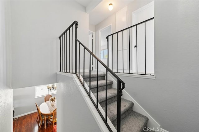 23441 Via Ronda, Mission Viejo, CA 92691 - stairs with baseboards and wood finished floors