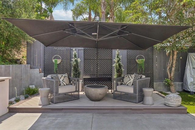 5414 Foxtail Loop, Carlsbad, CA 92010 - view of patio with a wooden deck