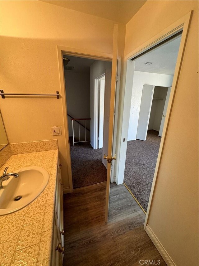 1107 Grieb Dr, Arroyo Grande, CA 93420 - bathroom featuring vanity and wood finished floors