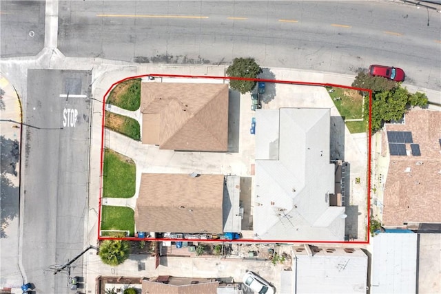 4045 Dennison St, Los Angeles, CA 90023 - aerial view of property and surrounding area featuring property parcel outlined