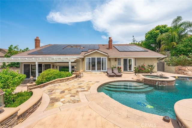 22410 Starwood Dr, Yorba Linda, CA 92887 - view of pool with a pergola, a patio, and a pool with connected hot tub