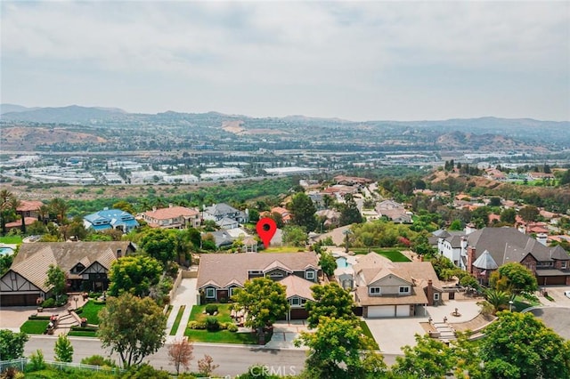 22410 Starwood Dr, Yorba Linda, CA 92887 - aerial view of residential area featuring a mountainous background