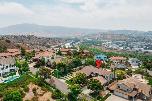 22410 Starwood Dr, Yorba Linda, CA 92887 - aerial view of residential area featuring a mountain backdrop