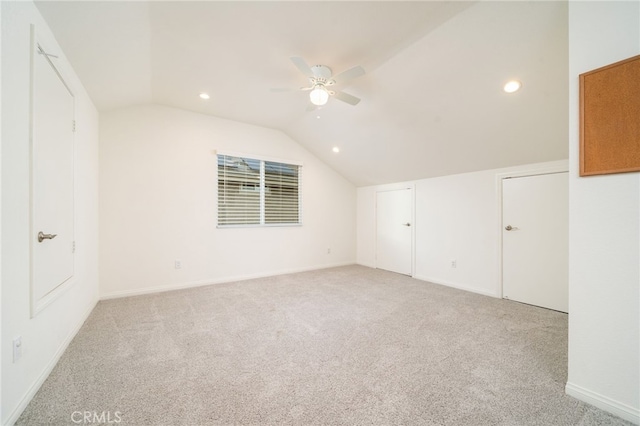 6001 Via De Mansion, La Verne, CA 91750 - bonus room featuring vaulted ceiling, carpet, a ceiling fan, and recessed lighting