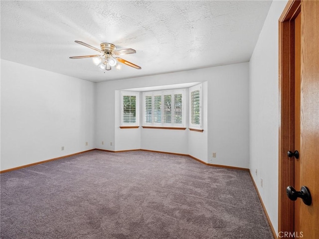 7556 Glider Ave, Hesperia, CA 92345 - empty room featuring carpet floors, ceiling fan, and a textured ceiling