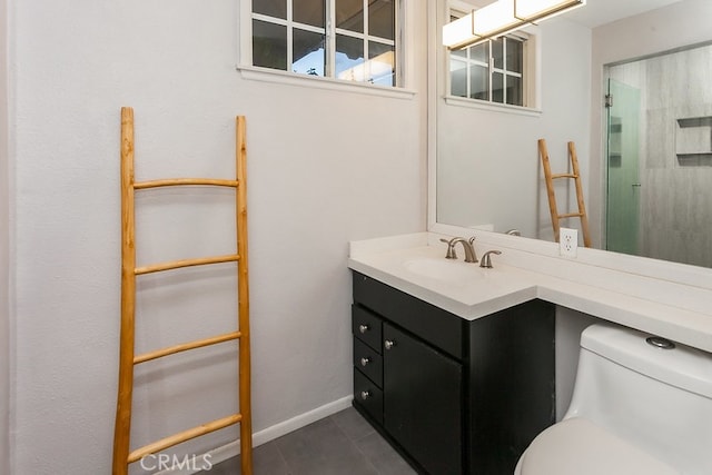 8398 Shoup Ave, West Hills, CA 91304 - bathroom with vanity and tile patterned flooring