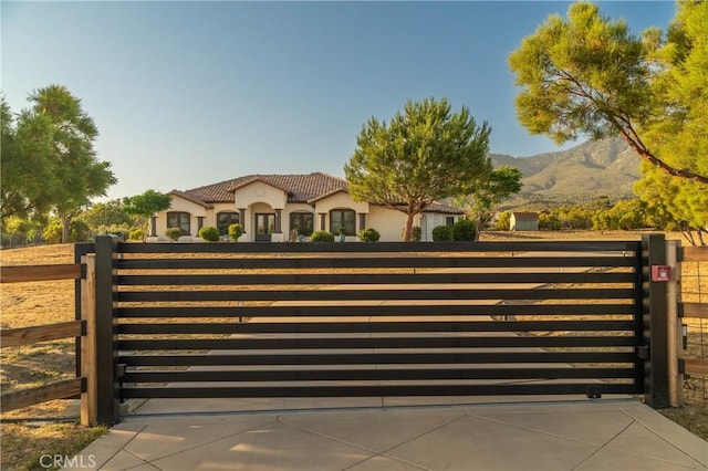 54774 Bautista Rd, Anza, CA 92539 - gate featuring a mountain view