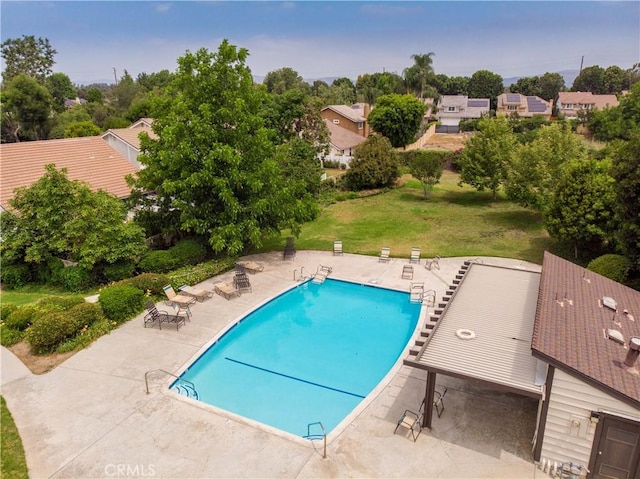 747 De Jesus, Placentia, CA 92870 - community pool with a patio area, view of scattered trees, and a yard