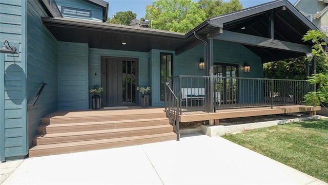 3756 Goodland Ave, Studio City, CA 91604 - view of exterior entry featuring a porch