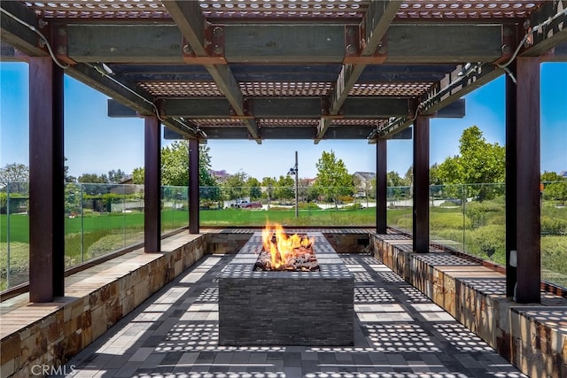 542 Cultivate, Irvine, CA 92618 - view of patio / terrace featuring an outdoor fire pit and a pergola