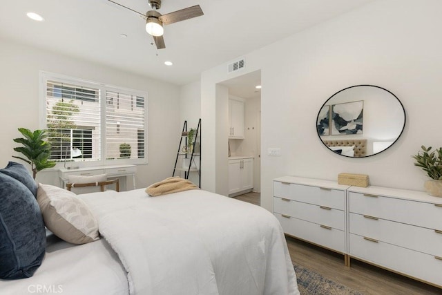 542 Cultivate, Irvine, CA 92618 - bedroom featuring wood finished floors, recessed lighting, and a ceiling fan