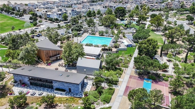 542 Cultivate, Irvine, CA 92618 - aerial view of residential area featuring a pool
