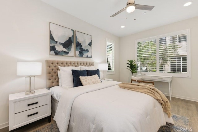 542 Cultivate, Irvine, CA 92618 - bedroom featuring wood finished floors, recessed lighting, and a ceiling fan