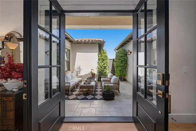 1115 Myles Ln, Nipomo, CA 93444 - doorway to outside featuring stone tile floors