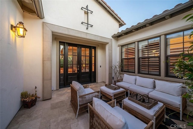 1115 Myles Ln, Nipomo, CA 93444 - view of patio / terrace with outdoor lounge area and french doors