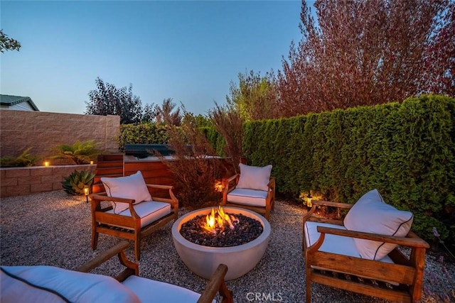 1115 Myles Ln, Nipomo, CA 93444 - fenced backyard with a fire pit and a patio area