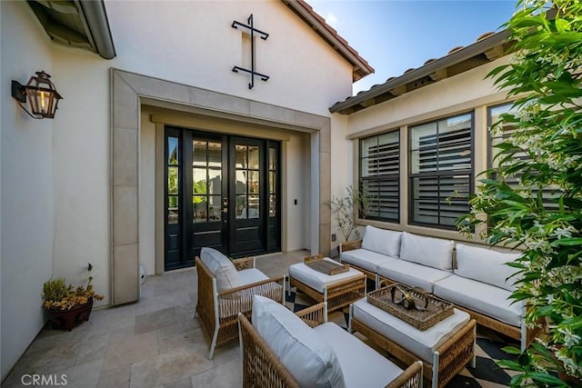 1115 Myles Ln, Nipomo, CA 93444 - view of patio / terrace with french doors and an outdoor living space