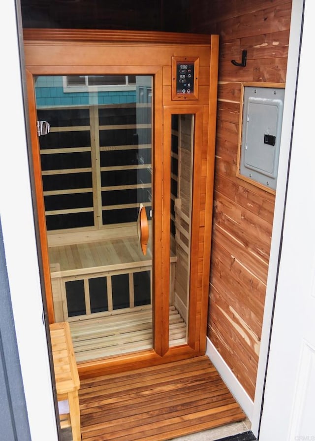 1009 S Cleveland St, Oceanside, CA 92054 - relaxing sauna / steam room featuring wooden walls and wood finished floors