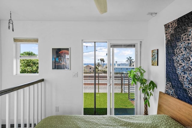 1009 S Cleveland St, Oceanside, CA 92054 - bedroom with access to outside and ceiling fan