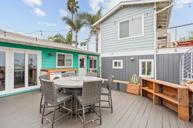 1009 S Cleveland St, Oceanside, CA 92054 - wooden terrace featuring outdoor dining space and french doors