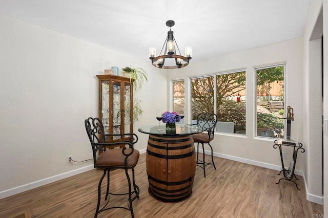3430 Corte Viejo, Carlsbad, CA 92009 - dining room with a chandelier and wood finished floors