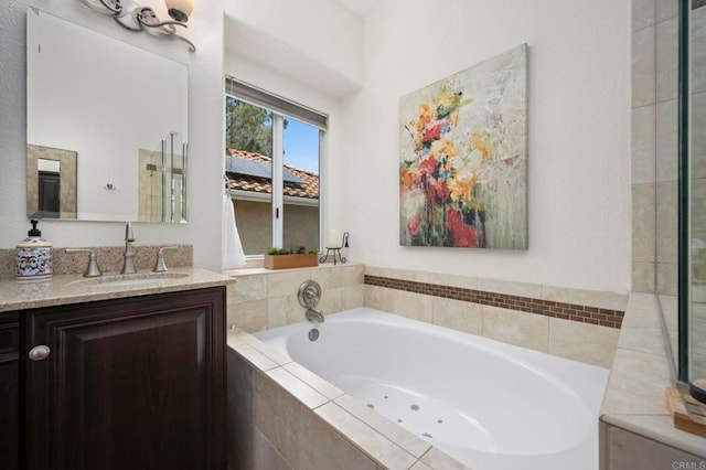 3430 Corte Viejo, Carlsbad, CA 92009 - full bath with vanity and a tub with jets