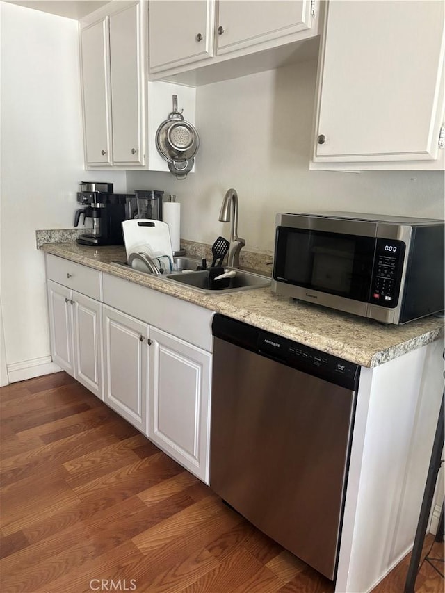 20359 Ivy Hill Ln Unit 13, Yorba Linda, CA 92886 - kitchen featuring stainless steel appliances, white cabinetry, and dark wood-style flooring