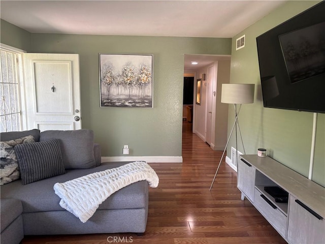 20359 Ivy Hill Ln Unit 13, Yorba Linda, CA 92886 - living room featuring dark wood-type flooring and baseboards