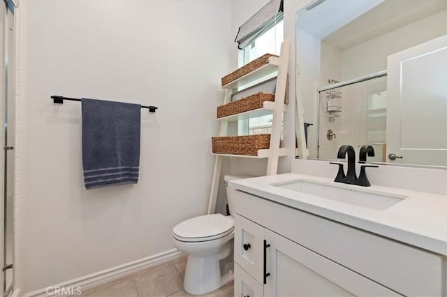 2516 Chad Zeller Ln, Corona, CA 92882 - full bathroom featuring a shower stall, vanity, and tile patterned flooring