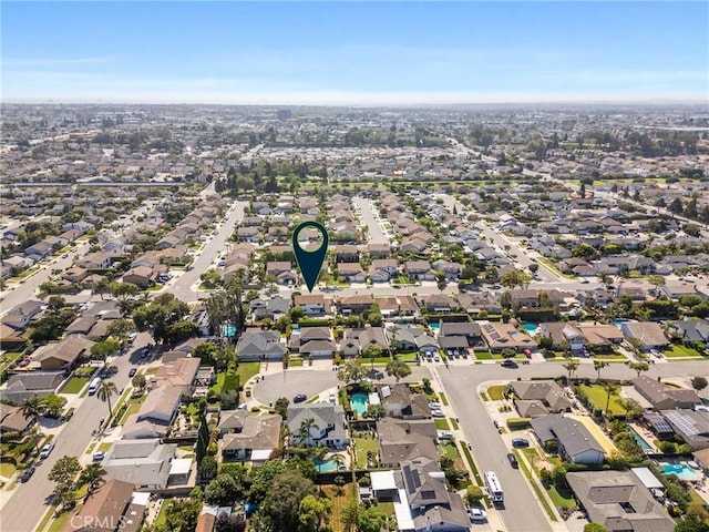 18684 Santa Ynez St, Fountain Valley, CA 92708 - aerial view of property and surrounding area featuring nearby suburban area