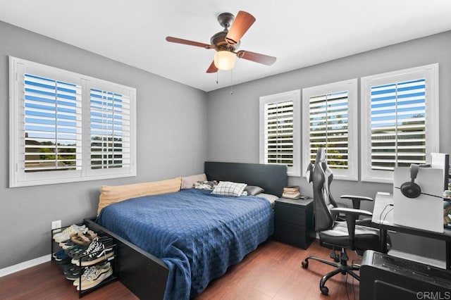 1702 Brezar St, Chula Vista, CA 91913 - bedroom with wood finished floors and a ceiling fan