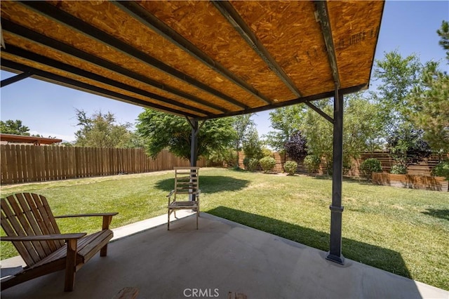 41015 163rd St E, Lancaster, CA 93535 - fenced backyard featuring a patio area