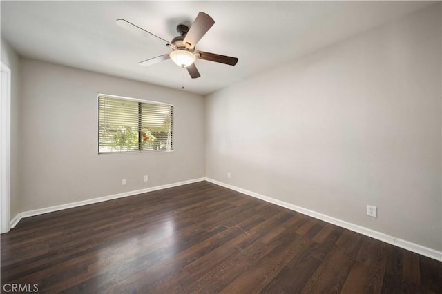 41015 163rd St E, Lancaster, CA 93535 - spare room with dark wood-style floors and a ceiling fan
