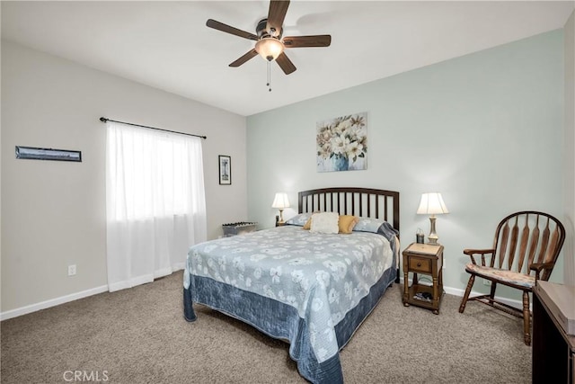 4445 Eucalyptus Ave, Lakeport, CA 95453 - carpeted bedroom with baseboards and a ceiling fan