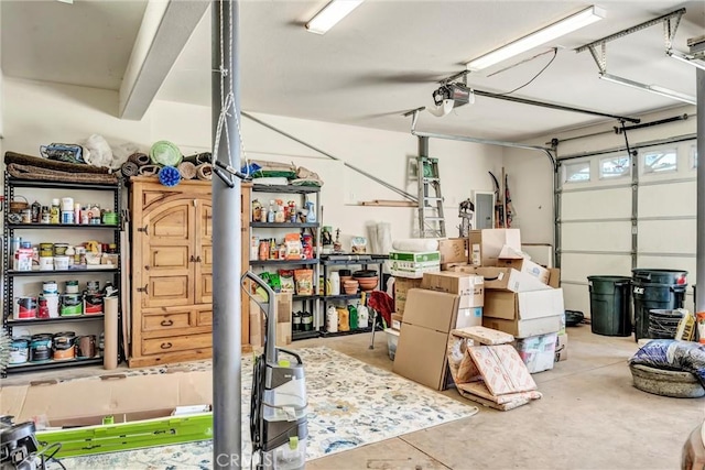 4445 Eucalyptus Ave, Lakeport, CA 95453 - garage featuring a garage door opener and electric panel