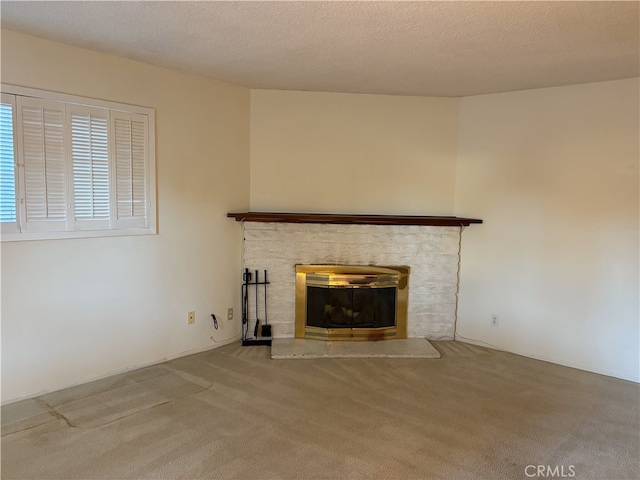 6621 Berquist Ave, West Hills, CA 91307 - unfurnished living room featuring carpet and a stone fireplace
