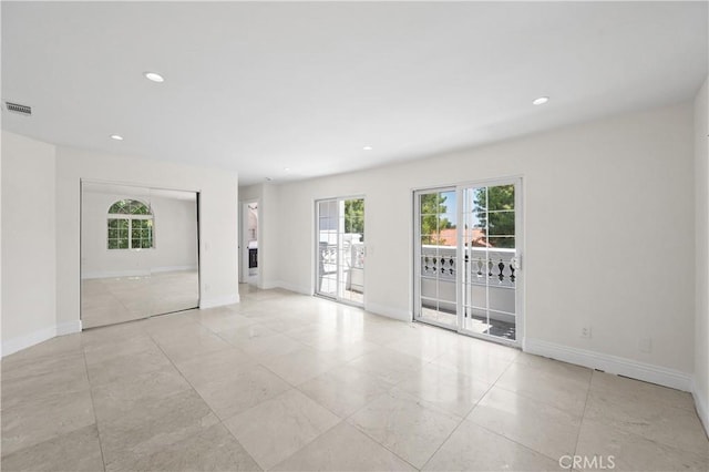 3856 Vista Linda Dr, Encino, CA 91316 - empty room featuring baseboards and recessed lighting