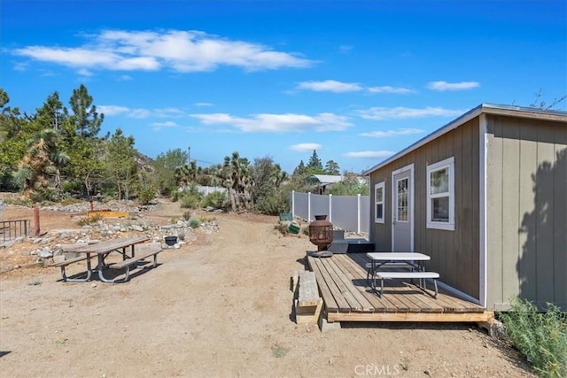 1946 Desert Front Rd, Wrightwood, CA 92397 - view of yard featuring a deck