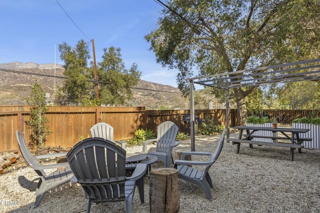 12710 Ojai Rd, Ojai, CA 93023 - fenced backyard with a mountain view