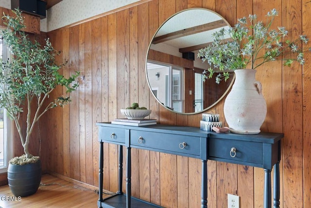 410 Palomares Ave, Ventura, CA 93003 - detailed view of wooden walls and wood finished floors