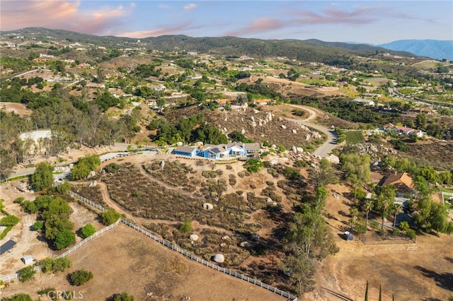 40115 Via Cordova, Temecula, CA 92592 - aerial view at dusk of a mountain view