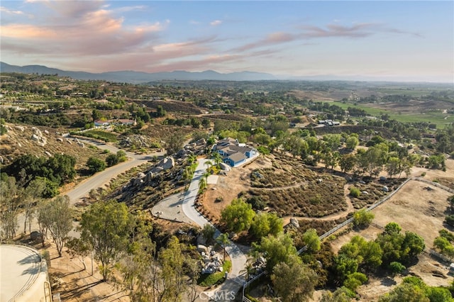 40115 Via Cordova, Temecula, CA 92592 - aerial view at dusk of a mountain view
