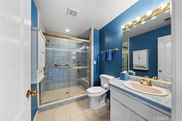 40115 Via Cordova, Temecula, CA 92592 - full bathroom featuring tile patterned floors, a shower stall, and vanity